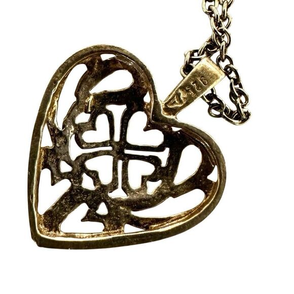 Sterling Silver Filigree Heart pendant Necklace - Picture 6 of 9